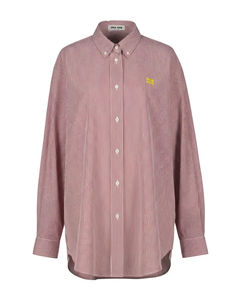 Miu Miu Damen Bluse aus Baumwolle Rose