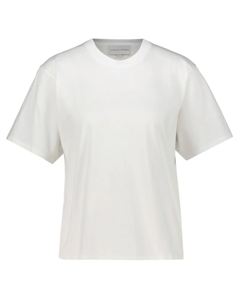 Loulou Studio Damen T-Shirt TELANTO Weiss
