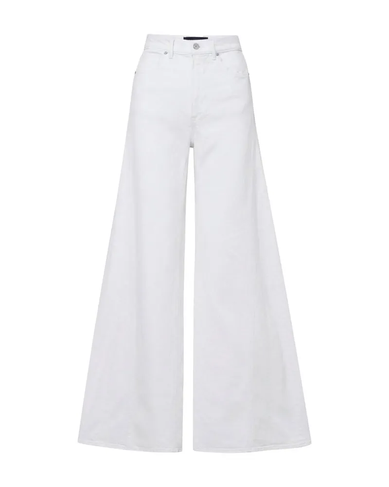 Veronica Beard Damen Jeans VICKI Extra Wide Leg Weiss