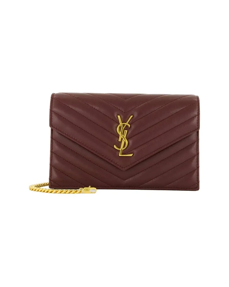 Saint Laurent Damen Umhängetasche CASSANDRE MATELASSE ENVELOPE Bordeaux