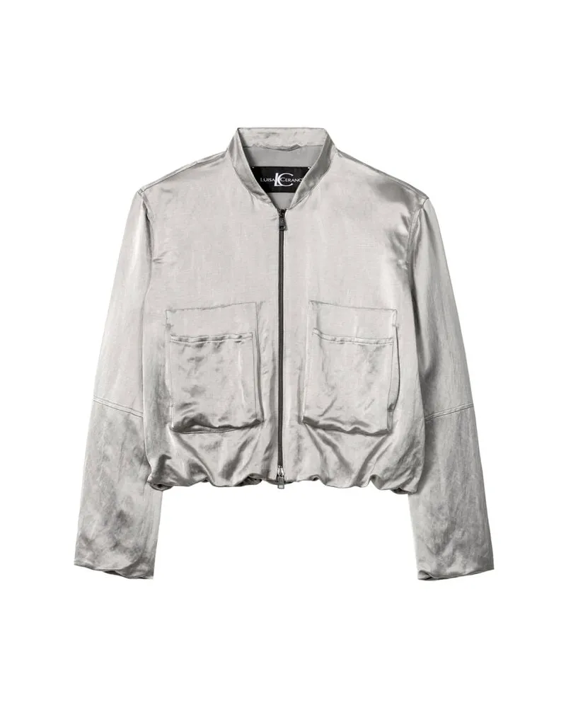 Luisa Cerano Damen Blousonjacke aus Satin Türkis