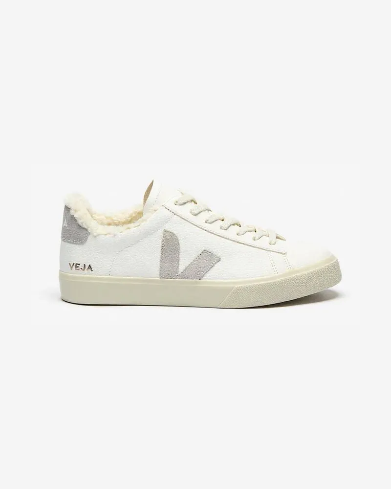 VEJA Damen Sneaker CAMPO FURED LEATHER Weiss