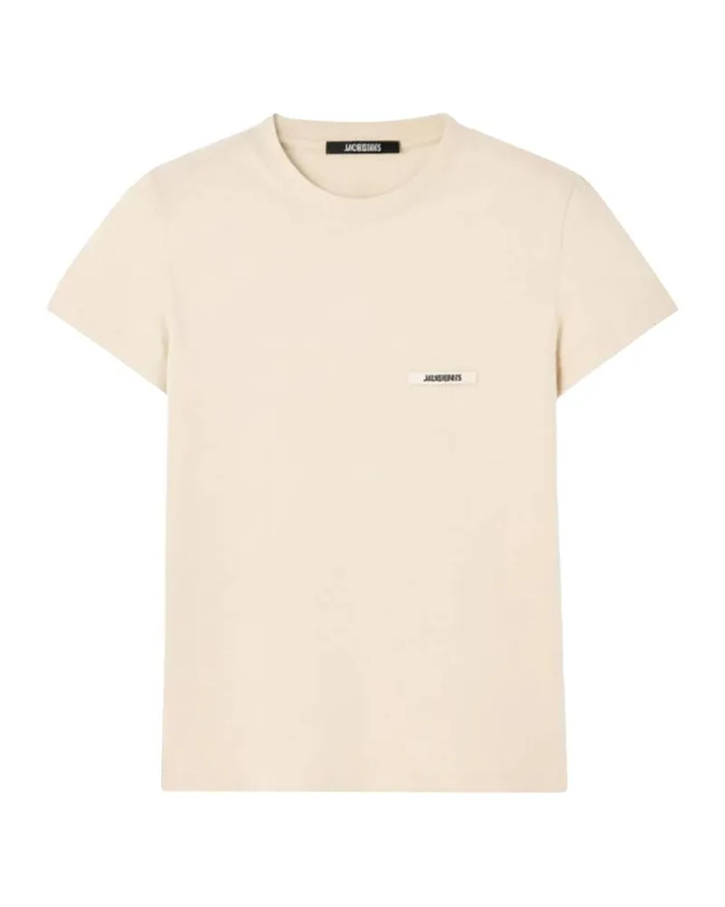 Jacquemus Damen T-Shirt aus Baumwolle GROS GRAIN MC Beige