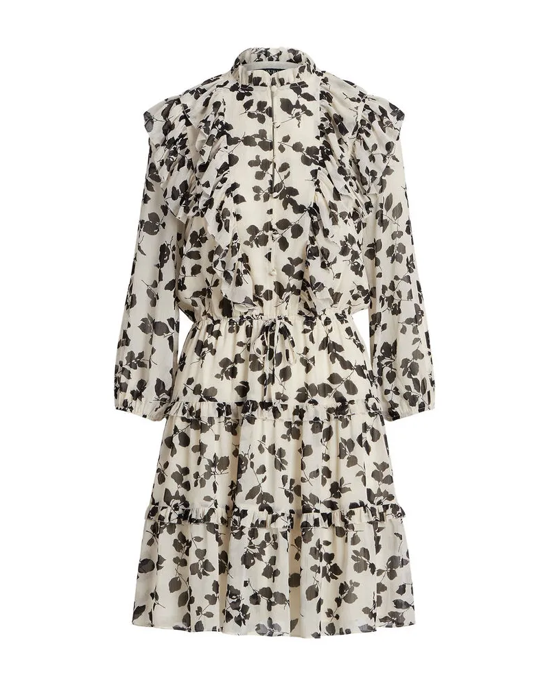 Ralph Lauren Damen Kleid aus Knittergeorgette Offwhite