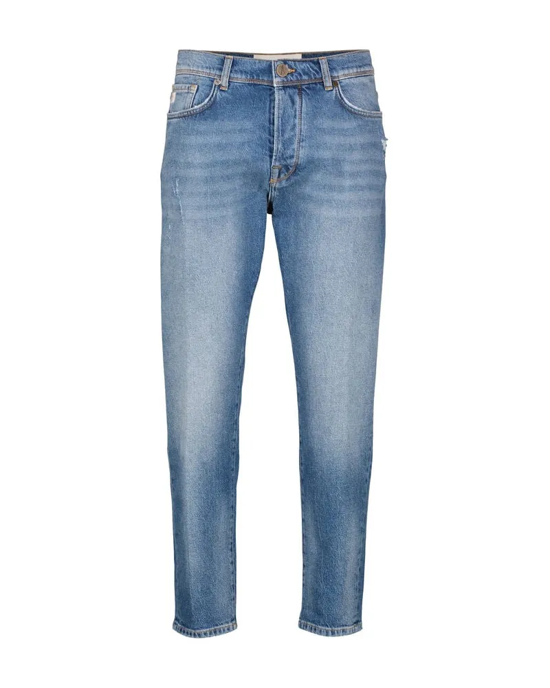 Goldgarn Herren Jeans RHEINAU Relaxed Cropped Blue