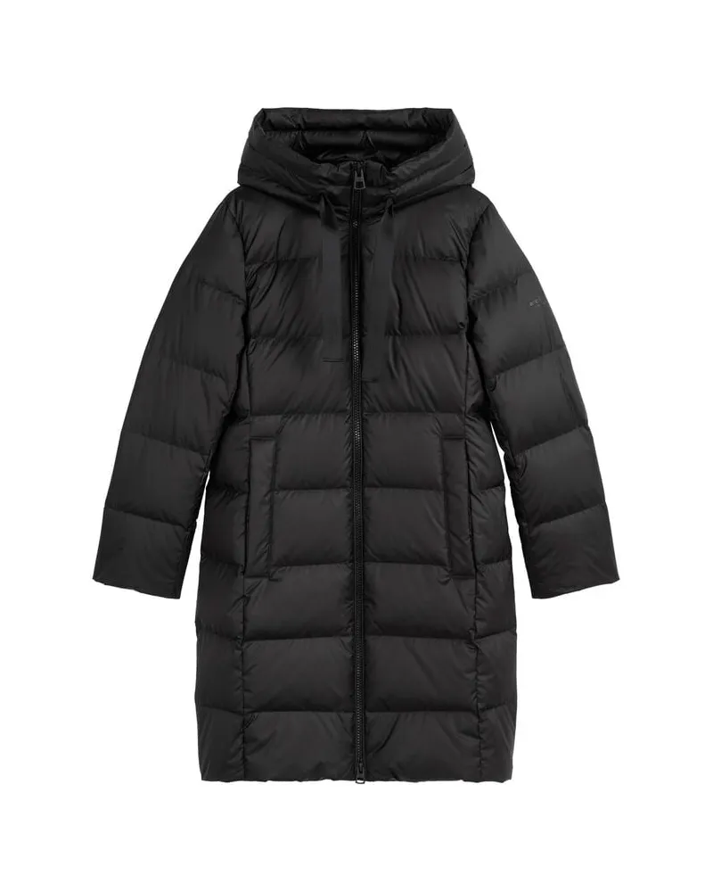 Marc O'Polo Damen Daunenmantel mit Kapuze Schwarz