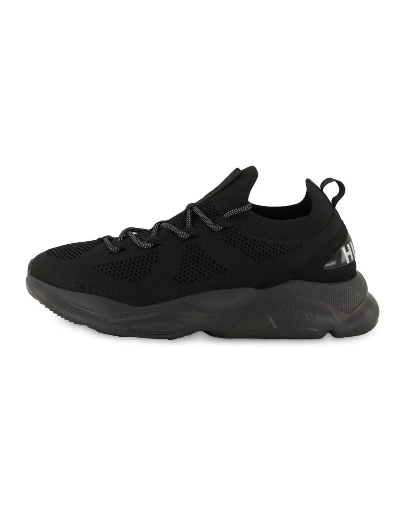 HUGO BOSS Herren Sneaker LEON_RUNN_KN Schwarz