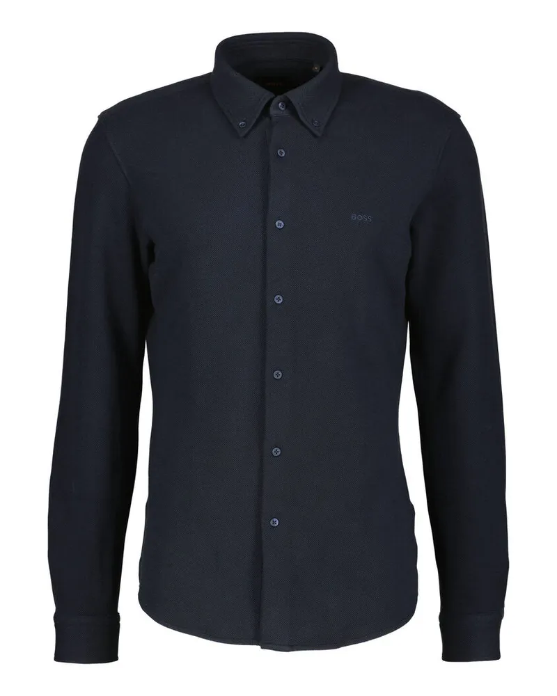 HUGO BOSS Herren Hemd MYJERSEY Slim Fit Marine