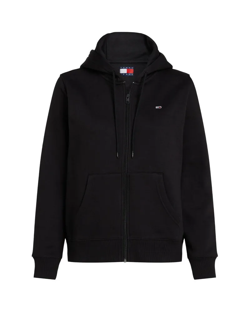 Tommy Hilfiger Damen Sweatjacke mit Kapuze Schwarz