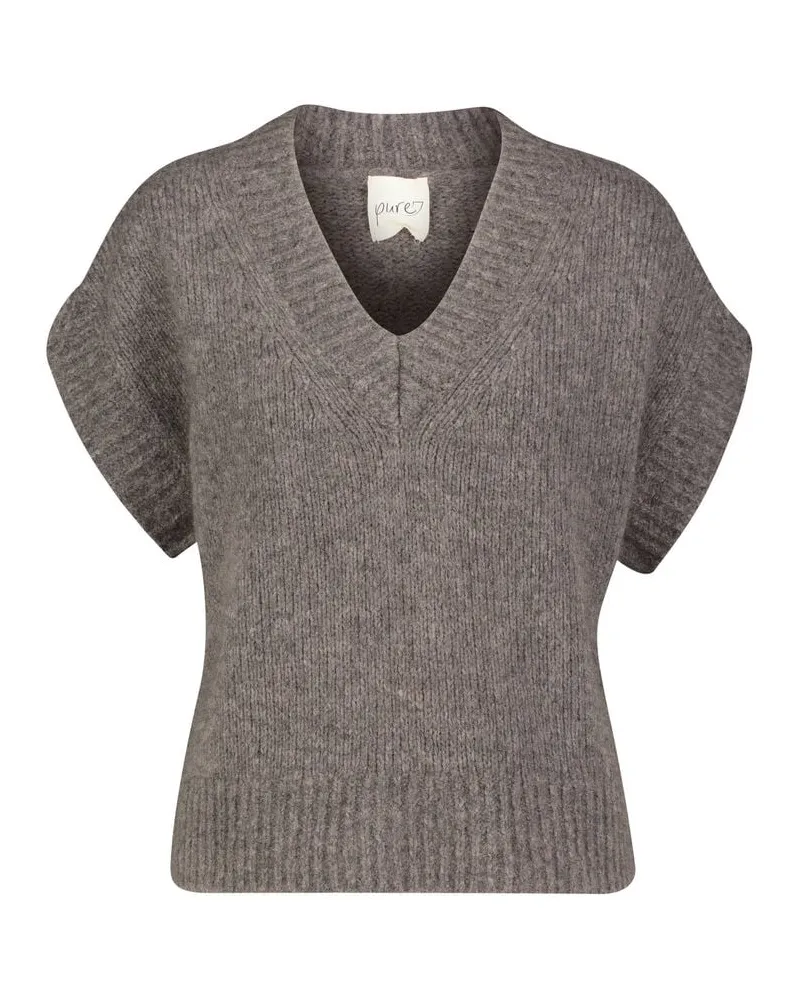 pure Damen Pullunder aus Wolle und Kaschmir Mocca