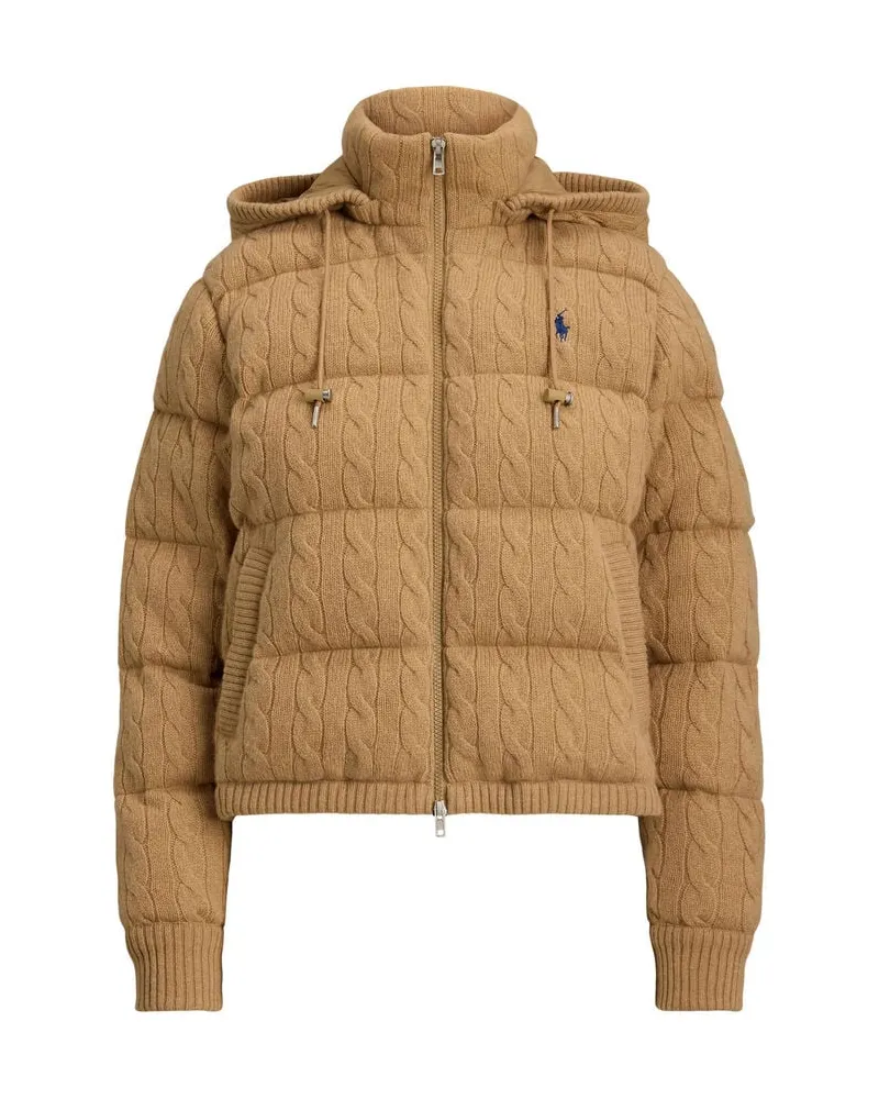 Ralph Lauren Damen Steppjacke aus Wolle und Kaschmir Beige