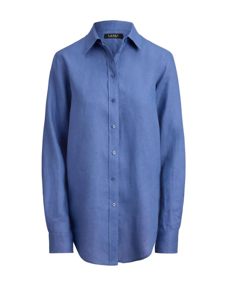 Ralph Lauren Damen Hemdbluse aus Leinen Blau