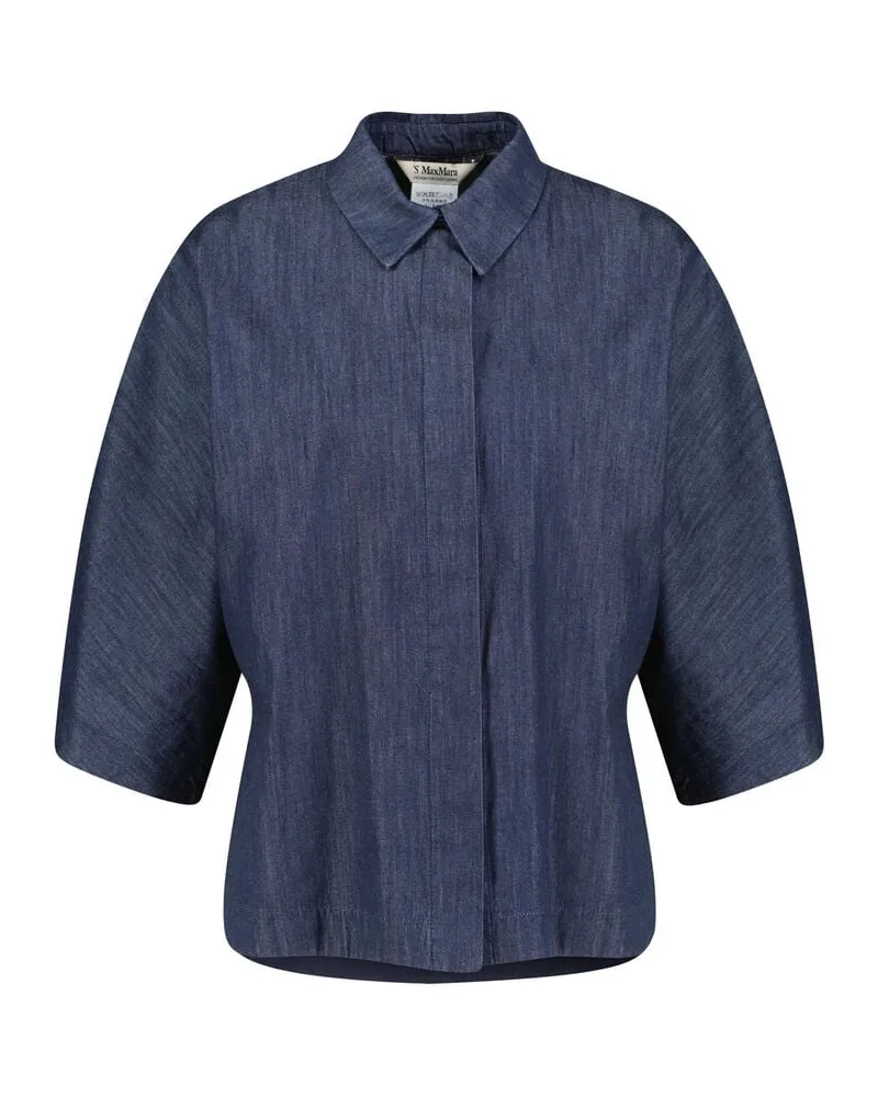 Max Mara Damen Hemdbluse aus leichtem Denim ZELIA Marine