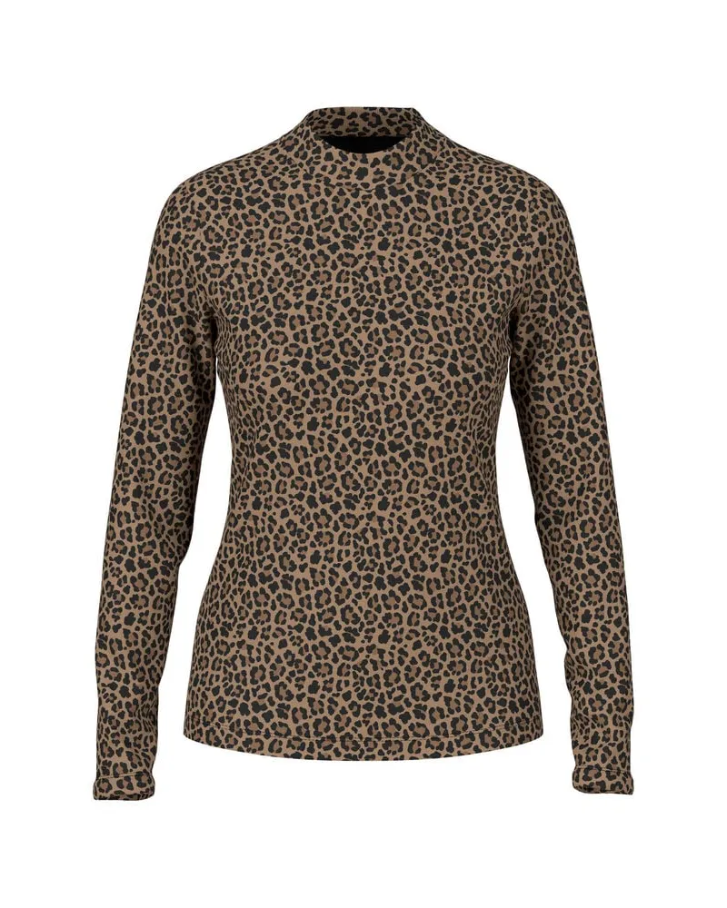 Marc Cain Damen Langarmshirt aus Baumwollmix Camel