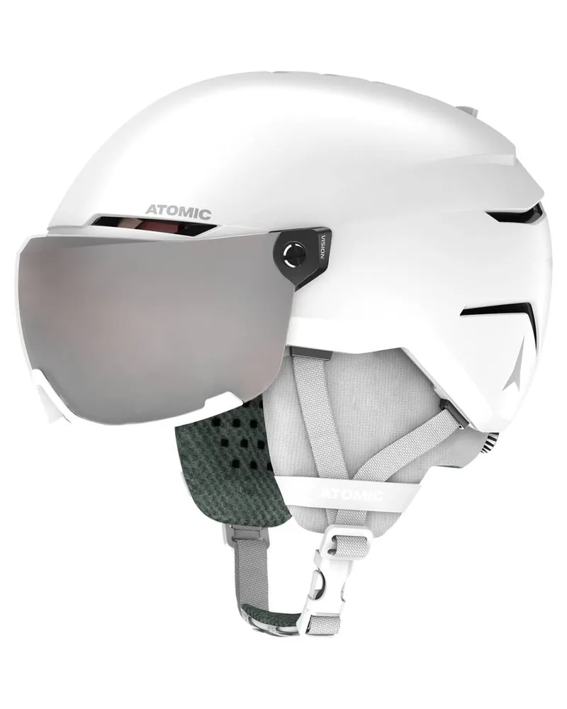 Atomic Kinder Skihelm SAVOR VISOR JR WHITE Weiß