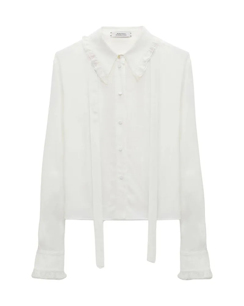 Dorothee Schumacher Damen Bluse aus Viskose-Seiden-Mix SOFT VIBES Offwhite