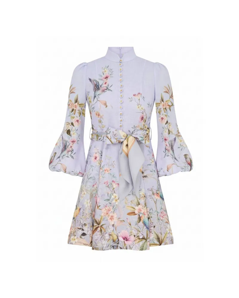 Zimmermann Damen Minikleid REBELLION BUTTON Bleu