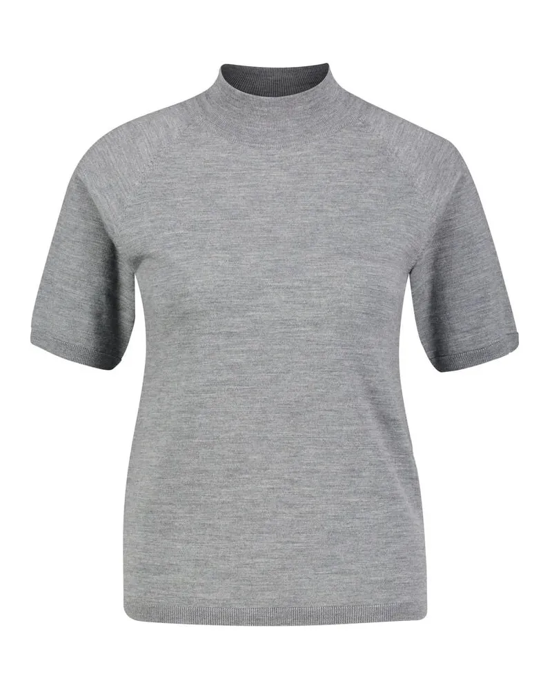 hemisphere Damen Feinstrickpullover mit Merinowolle Grau
