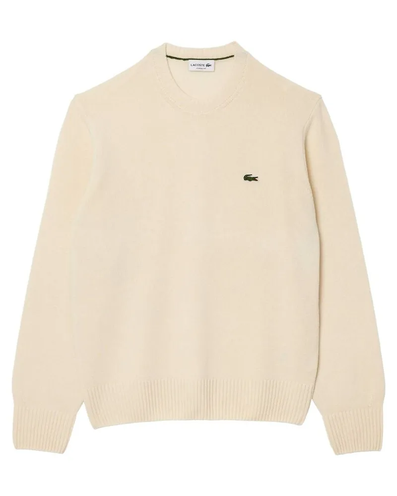 Lacoste Herren Pullover aus Wolle Offwhite