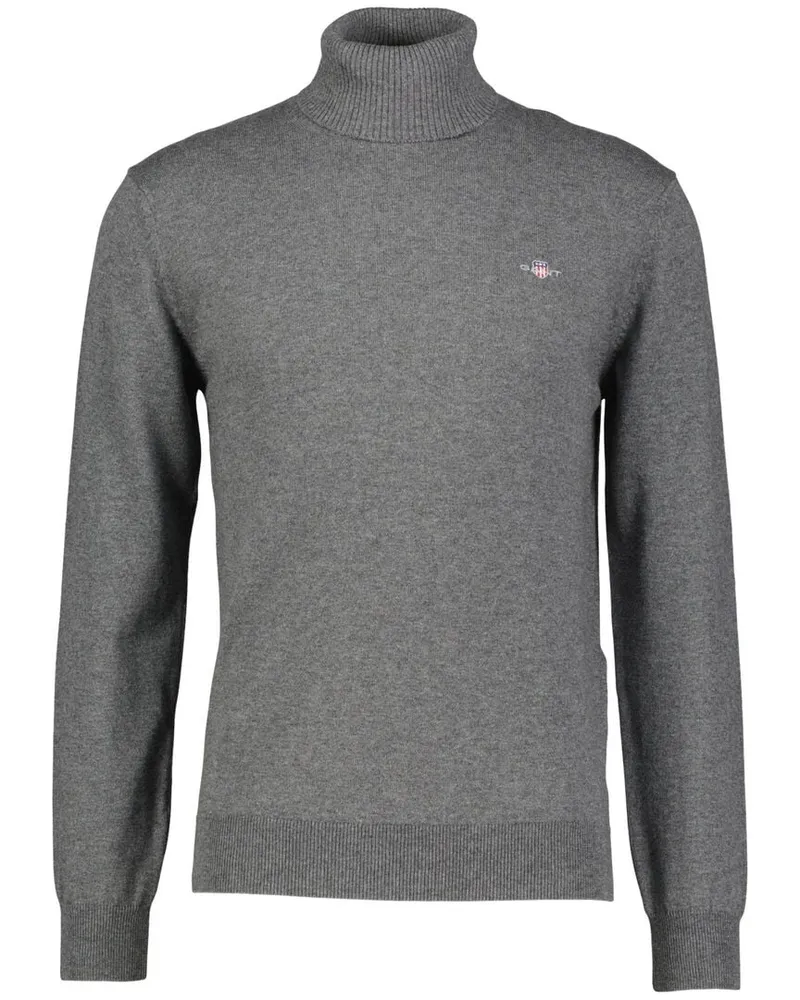 Gant Herren Rollkragenpullover mit Wolle Anthrazit