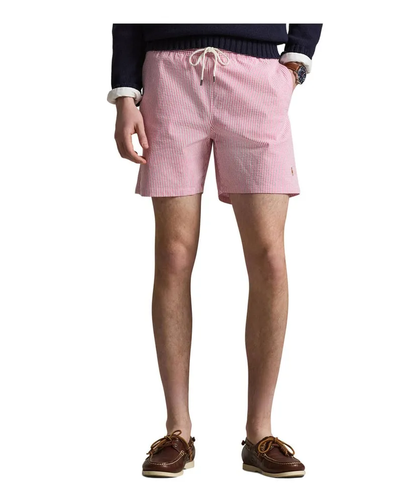 Ralph Lauren Herren Badeshorts aus Seersucker Rose
