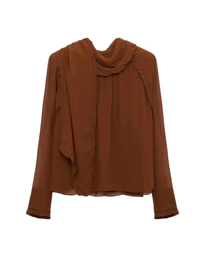 Dorothee Schumacher Damen Bluse SHEER TWIST Camel