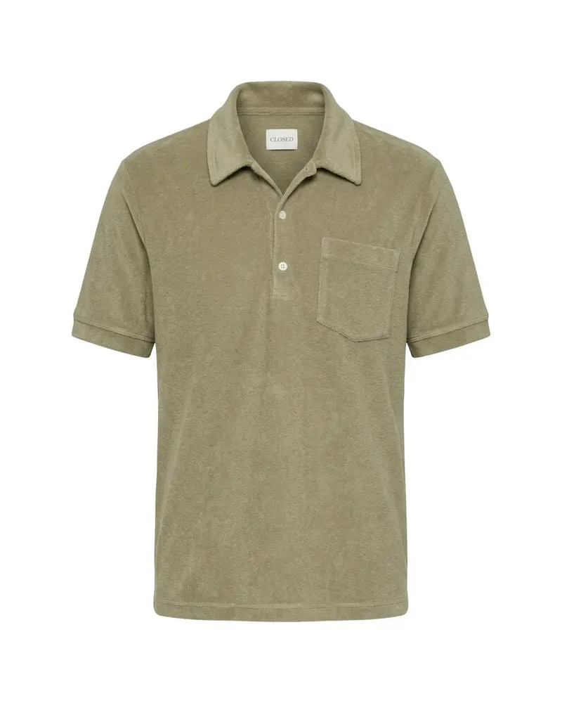Closed Herren Poloshirt aus Frottee Grün