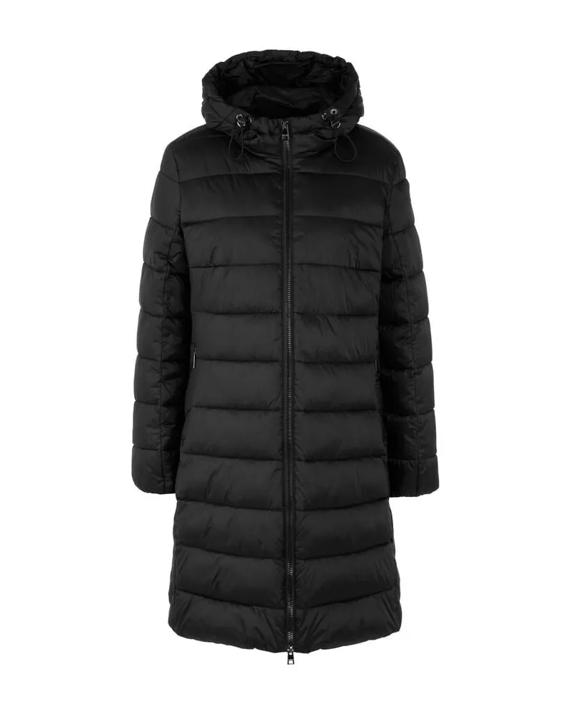 Marc Cain Damen Steppmantel mit Kapuze Schwarz