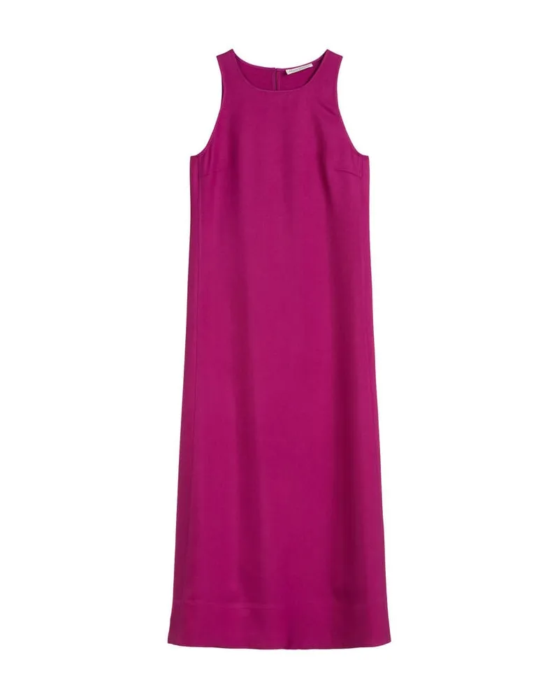 Marc O'Polo Damen Midikleid mit fließendem Fall Beere