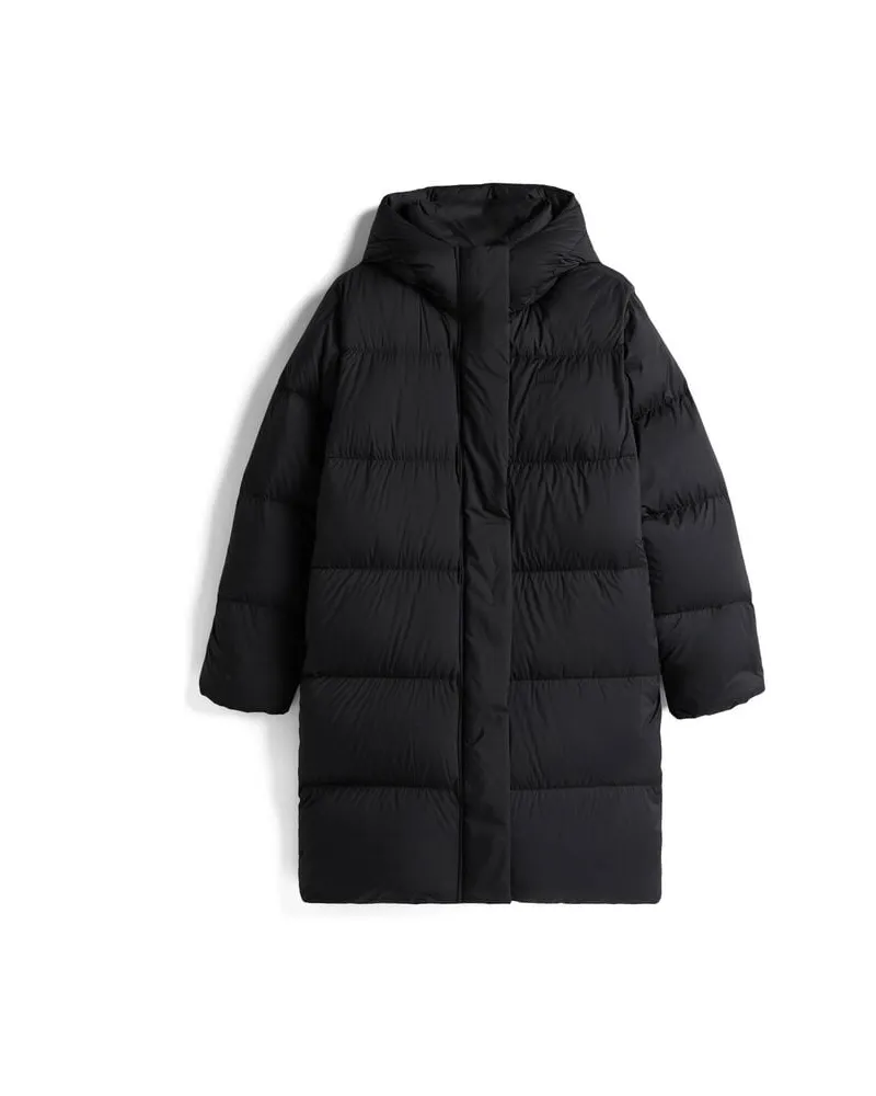 Tommy Hilfiger Damen Mantel MODERN DOWN REG COAT Regular Fit mit Daunenfüllung Schwarz
