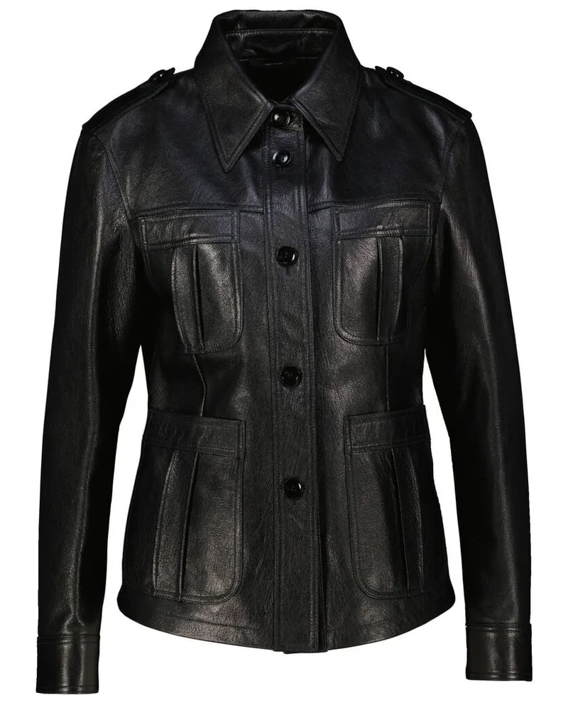 Tom Ford Damen Lederjacke Schwarz