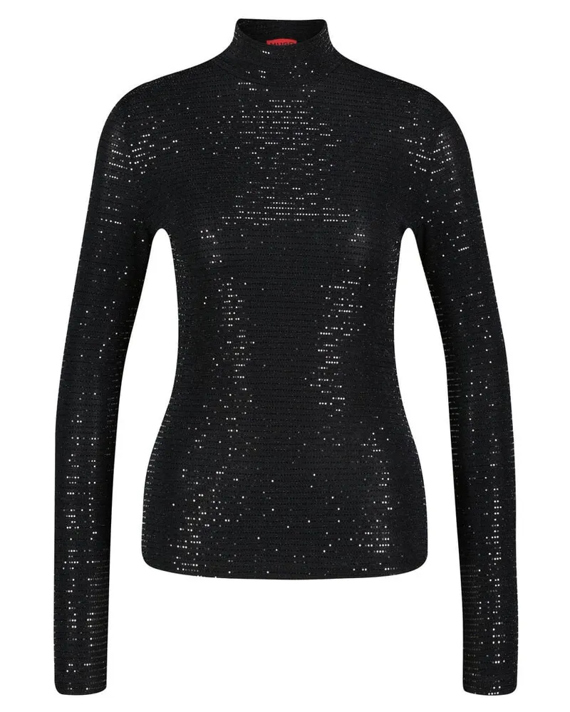 HUGO BOSS Damen Longsleeve DRISILA Schwarz