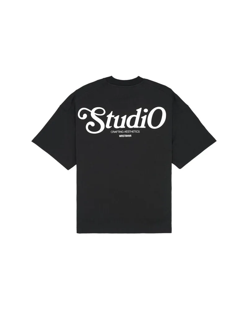 WRSTBHVR T-Shirt aus Baumwolle REEN V2 Wide Fit Schwarz