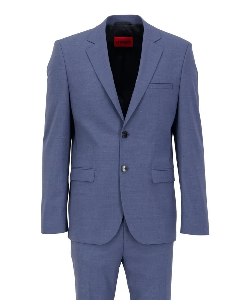 HUGO BOSS Herren Anzug mit Schurwolle ARTI-HESTEN Extra Slim Fit Blau