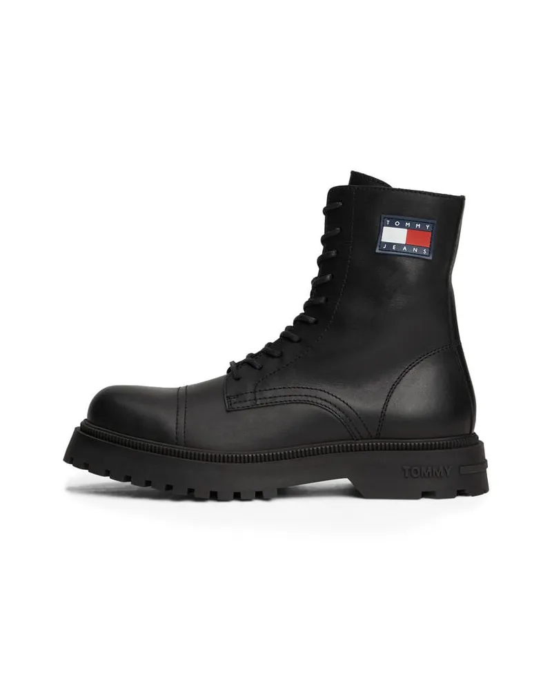 Tommy Hilfiger Herren Stiefel mit Schnürrung Schwarz
