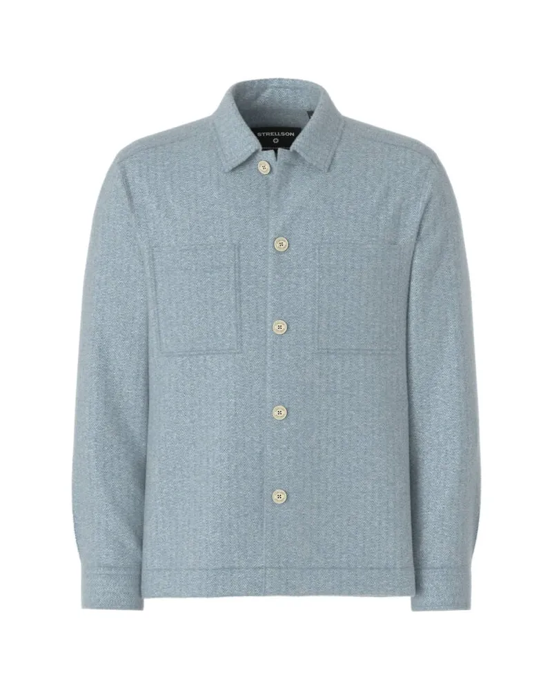 Strellson Herren Overshirt NORIN Regular Fit Blau