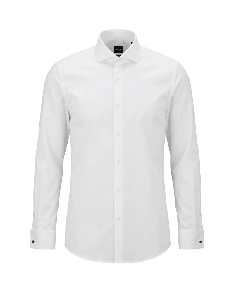 HUGO BOSS Herren Hemd H-HANK Weiss