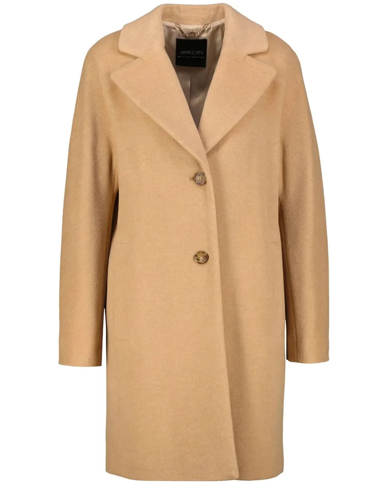 Marc Cain Damen Mantel mit Alpaka Camel
