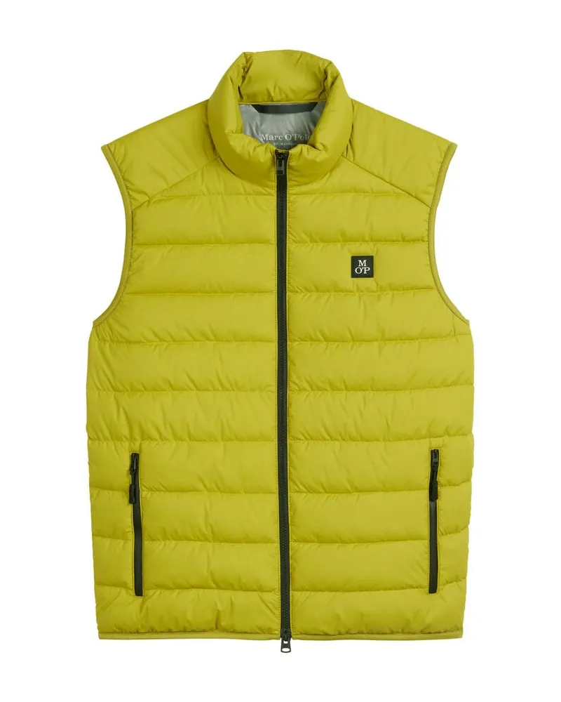 Marc O'Polo Herren Steppweste wasserabweisend mit Packtasche Regular Fit Limette