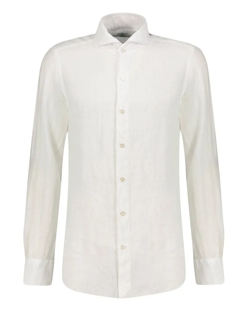 Finamore 1925 Herren Leinenhemd TOKYO-SRGIO-Z Weiss