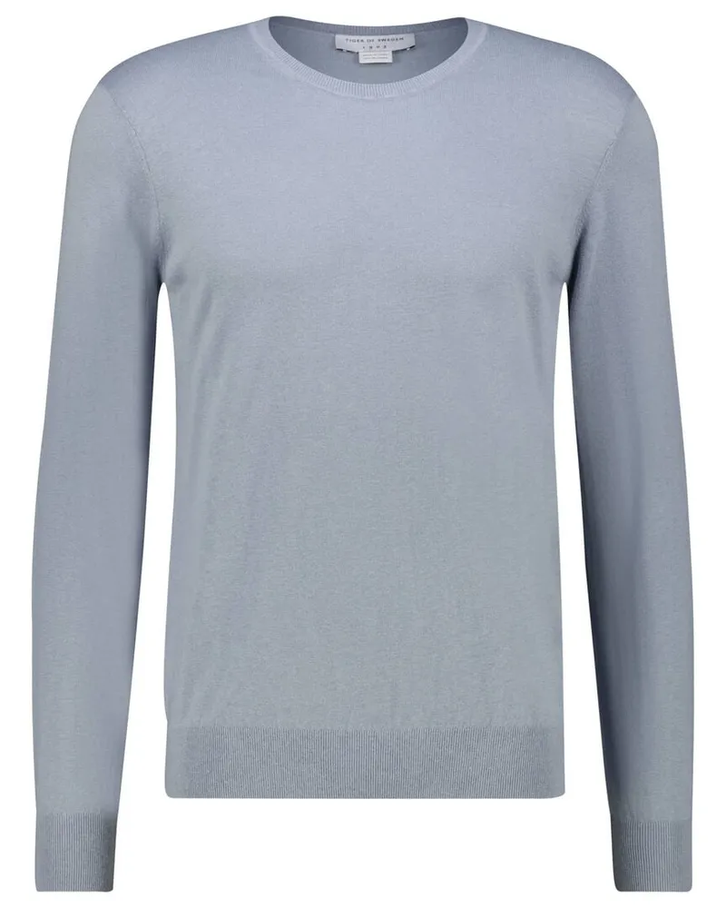 Tiger of Sweden Herren Strickpullover aus Baumwolle-Leinenmix MICHAS Marine