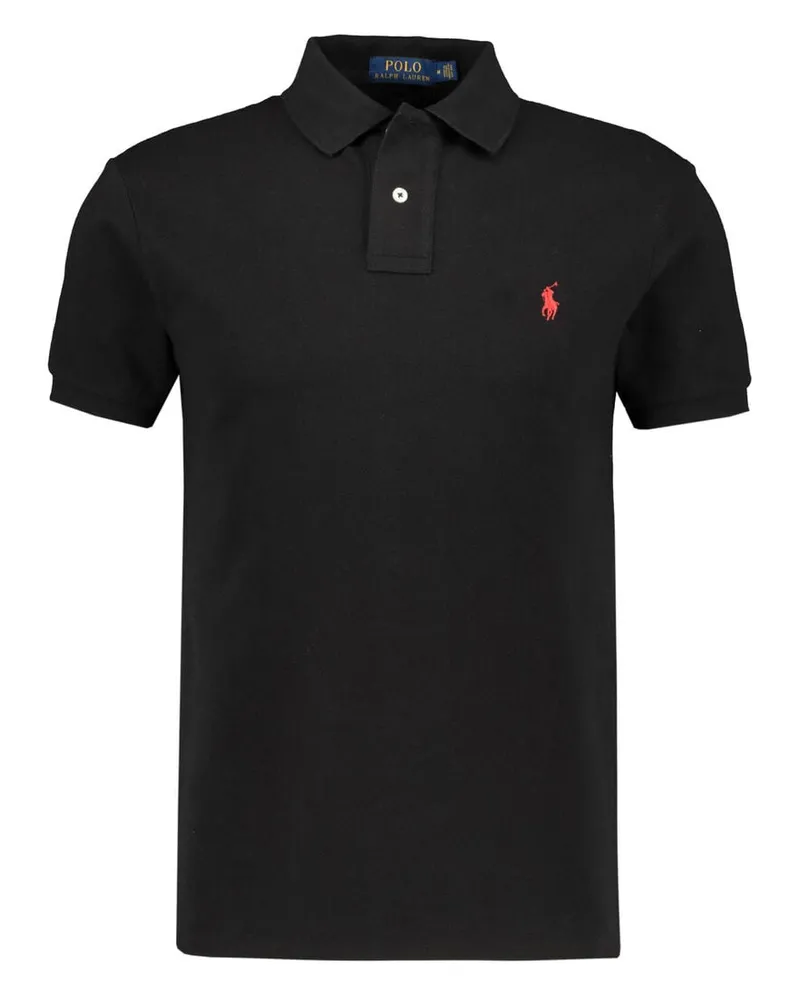 Ralph Lauren Herren Poloshirt Slim Fit Kurzarm Schwarz