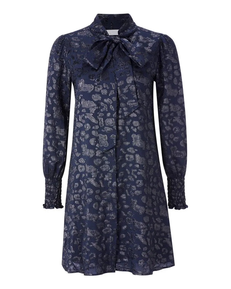 Rich&Royal Damen Minikleid mit Schleifenkrage Marine