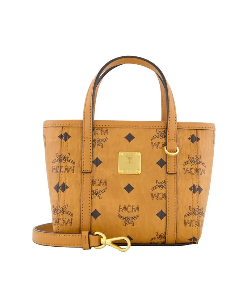 MCM Damen Shopper TONI VI Small Cognac