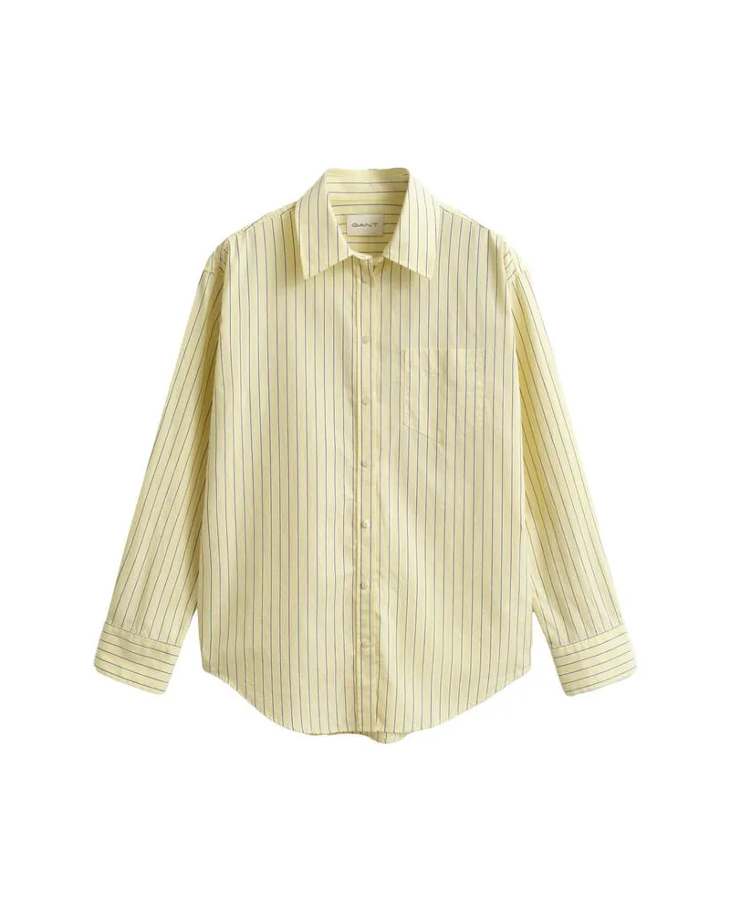 Gant Damen Hemdbluse aus Baumwolle Relaxed Fit Vanille