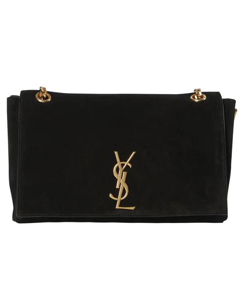 Saint Laurent Damen Umhängetasche "Kate Reversible Schwarz