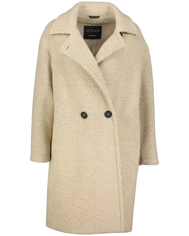Cinzia Rocca Damen Mantel mit Wolle Camel