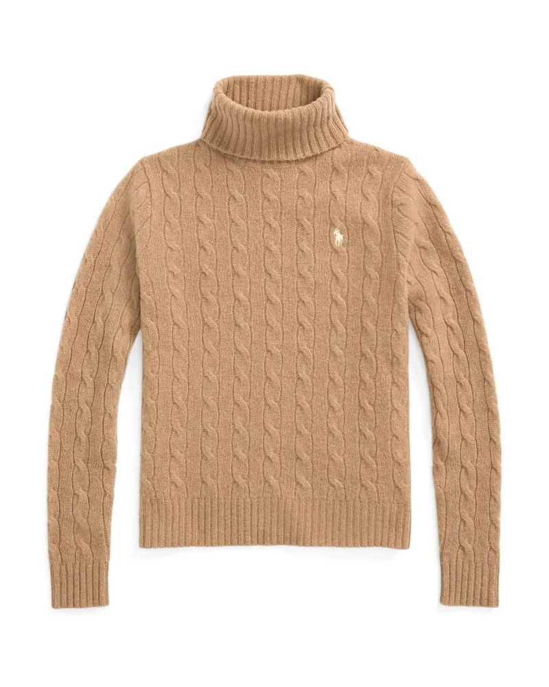 Ralph Lauren Damen Rollkragenpuller aus Wolle und Kaschmir Camel