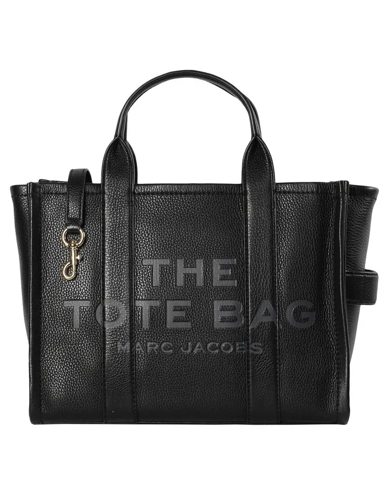 Marc Jacobs Damen Shopper THE SMALL LEATHER TOTE BAG Schwarz