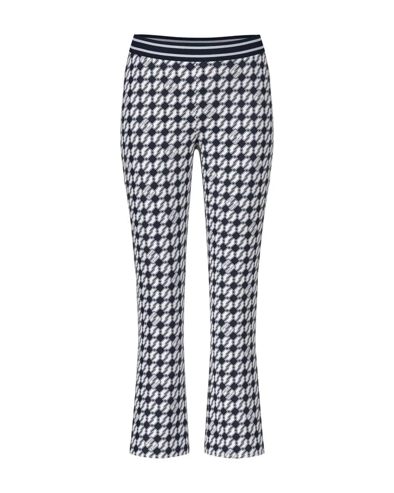 Marc Cain Damen Hose mit Print FREDERICA Marine